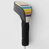 Pflaumenstaub-Regenbogen quer über Streifen mit Na Golf Headcover (angewinkelt)