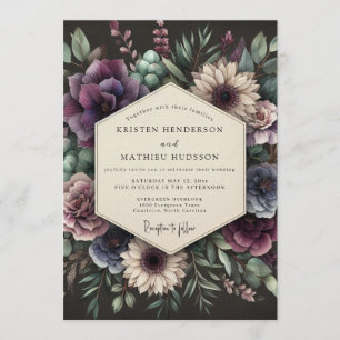 Pflaumenstimmung Botanische Hochzeit Einladung