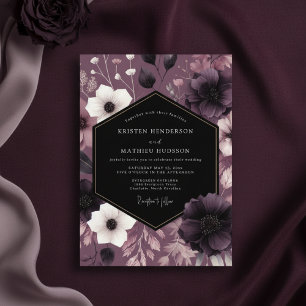 Pflaumenstimmung Florale Romanze Hochzeit Einladung