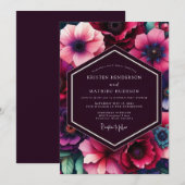 Pflaumenstimmung Hochzeit Einladung (Vorne/Hinten)