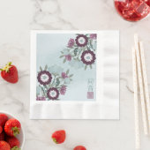 Pflaumensträucher aus asiatischem Blumenstrauß Serviette (Beispiel)