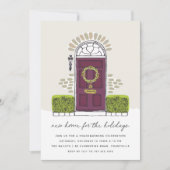 Pflaumentüren Housewarming Party Einladung (Vorderseite)