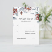 Pflaumenviolette Blumen Wasserfarbenprägung RSVP-K RSVP Karte (Stehend Vorderseite)