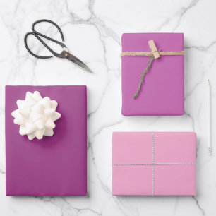 Pflaumenwein Lila Frühling Saison Solid Color Geschenkpapier Set
