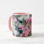 Pflaumenzweig mit rosa Blume Tasse (Vorderseite Links)