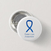 Pflege Blue Awareness Ribbon Custom Button (Vorne & Hinten)