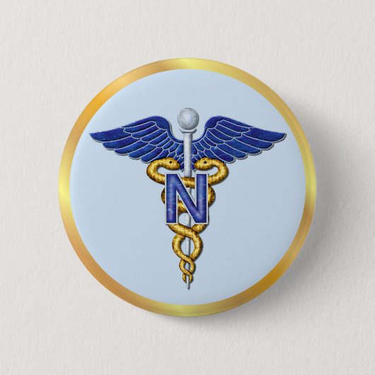 Pflege Caduceus Button (Vorderseite)