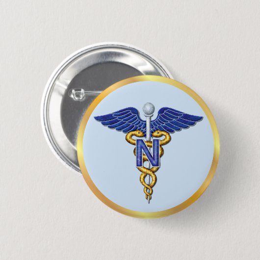 Pflege Caduceus Button (Vorne & Hinten)