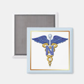 Pflege Caduceus Magnet (Vorderseite/Rückseite)