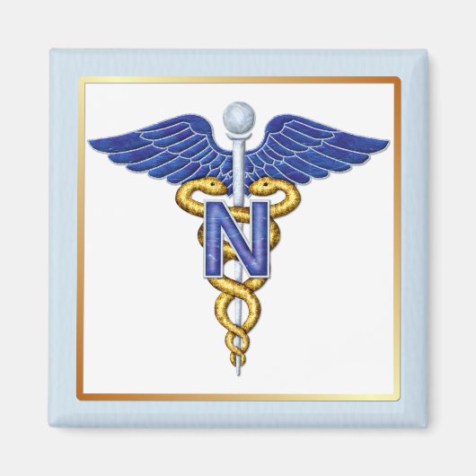 Pflege Caduceus Magnet (Vorne)