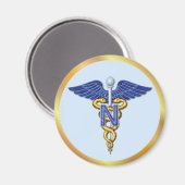 Pflege Caduceus Magnet (Vorderseite/Rückseite)