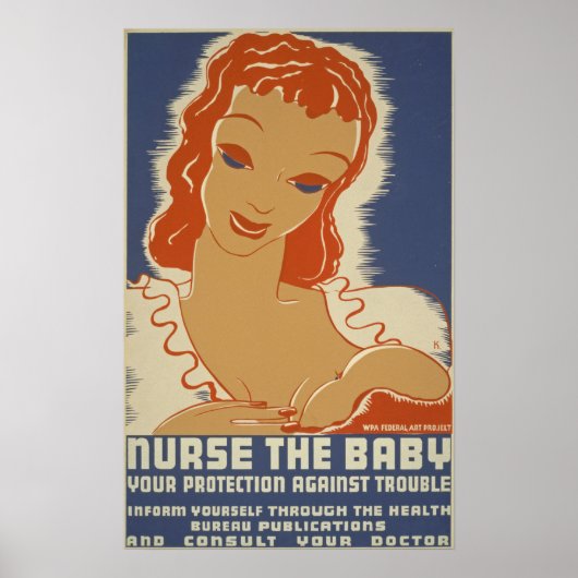 Pflege das Baby WPA Poster (Vorne)