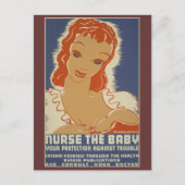Pflege das Baby WPA Poster Postkarte (Vorderseite)