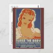 Pflege das Baby WPA Poster Postkarte (Vorne/Hinten)