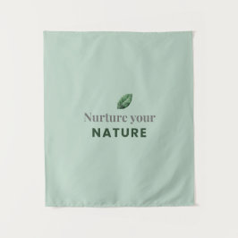 Pflege Deine Natur - Minimales Motivations-Wandtap Wandteppich