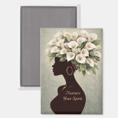 Pflege Deinen Geist Inspirierender Magnet (Vorderseite/Rückseite)