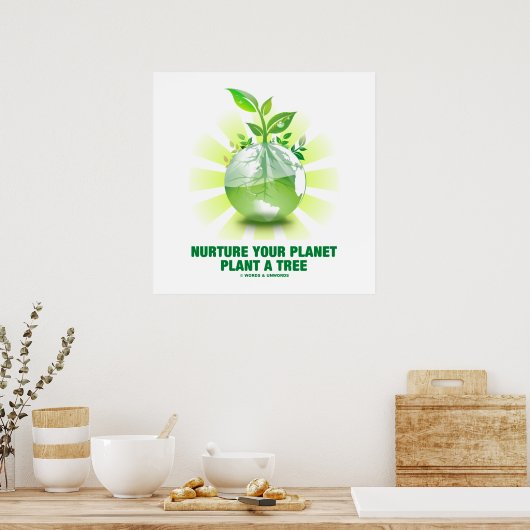 Pflege deinen Planeten Pflanze ein Baum (Planet Er Poster (Küche)