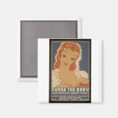 Pflege den Baby-Magneten Magnet (Vorderseite/Rückseite)