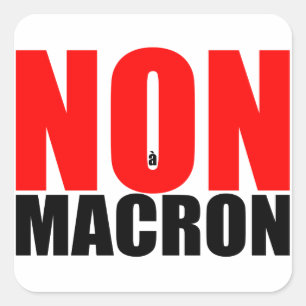 Pflege der Aufkleber "NON à MACRON"