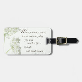 Pflege der Touch ein Leben mit wilden Blume Gepäckanhänger