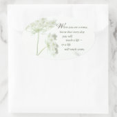 Pflege der Touch ein Leben mit wilden Blume Ovaler Aufkleber (Tasche)