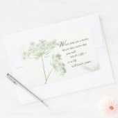 Pflege der Touch ein Leben mit wilden Blume Rechteckiger Aufkleber (Umschlag)