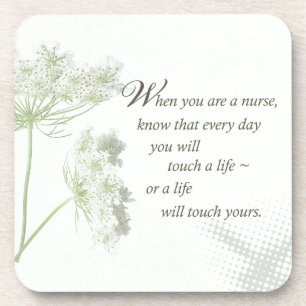 Pflege der Touch ein Leben mit wilden Blume Untersetzer