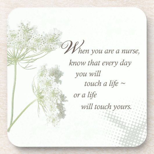 Pflege der Touch ein Leben mit wilden Blume Untersetzer (Vorderseite)