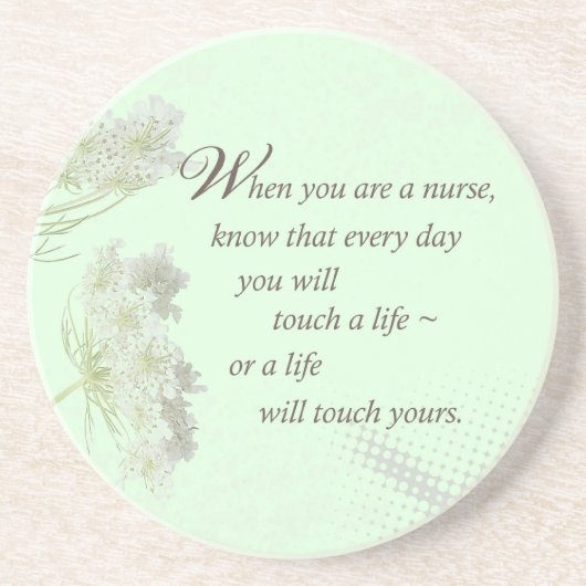 Pflege der Touch ein Leben mit wilden Blume Untersetzer (Vorne)