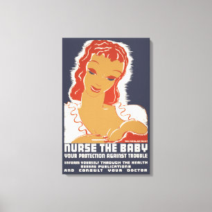 Pflege des Babys Leinwanddruck