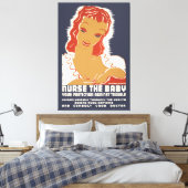 Pflege des Babys Leinwanddruck (Insitu (Schlafzimmer))