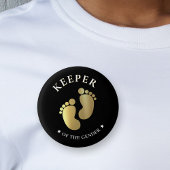 Pflege des Gender Golden Footprint Baby Shower Button