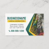 Pflege des grünen und gelben Landschaftsbildes des Visitenkarte (Vorderseite)