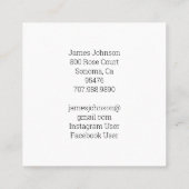 Pflege des Hundes im Gesicht Quadratische Visitenkarte (Rückseite)