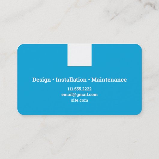 Pflege des Schwimmbades Visitenkarte (Rückseite)