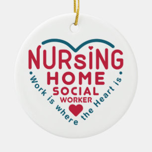 Pflege des Zuhause Social Worker-Werteschwerpunkts Keramik Ornament