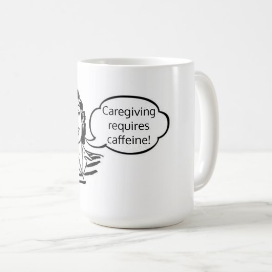 Pflege erfordert Koffein-Tasse Kaffeetasse (VorderseiteRechts)