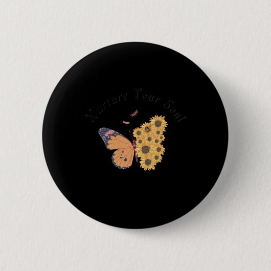 Pflege Ihres Souls Aufkleber Button (Vorderseite)