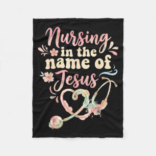 Pflege im Namen Jesu christliche Krankenschwester  Fleecedecke