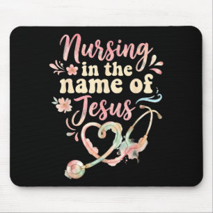 Pflege im Namen Jesu christliche Krankenschwester Mousepad
