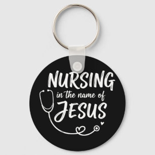Pflege im Namen Jesu christliche Krankenschwester  Schlüsselanhänger