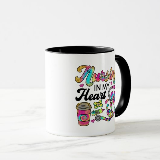 Pflege in meinem Herzen Tasse (VorderseiteRechts)