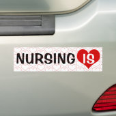 Pflege IS LIEBE (Herz) Autoaufkleber (Auf Auto)