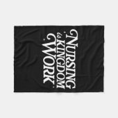 Pflege ist Königsarbeit Christlicher Glaube Kranke Fleecedecke (Vorderseite (Horizontal))