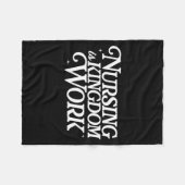 Pflege ist Königsarbeit - Zitat christlicher Krank Fleecedecke (Vorderseite (Horizontal))