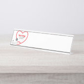 Pflege ist Kunst Schreibtischnamensplakette (Vorderseite )