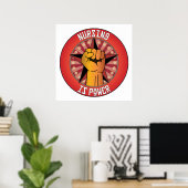 Pflege ist Power Poster (Heimbüro)