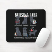 Pflege Labore Schwarzer Hund Paw-Cedures Halloween Mousepad (Mit Mouse)