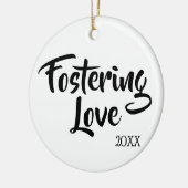 Pflege Liebe - Pflegesorgfalt-Adoptions-Geschenke Keramikornament (Links)