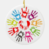 Pflege Liebe - Pflegesorgfalt-Adoptions-Geschenke Keramikornament (Hinten)